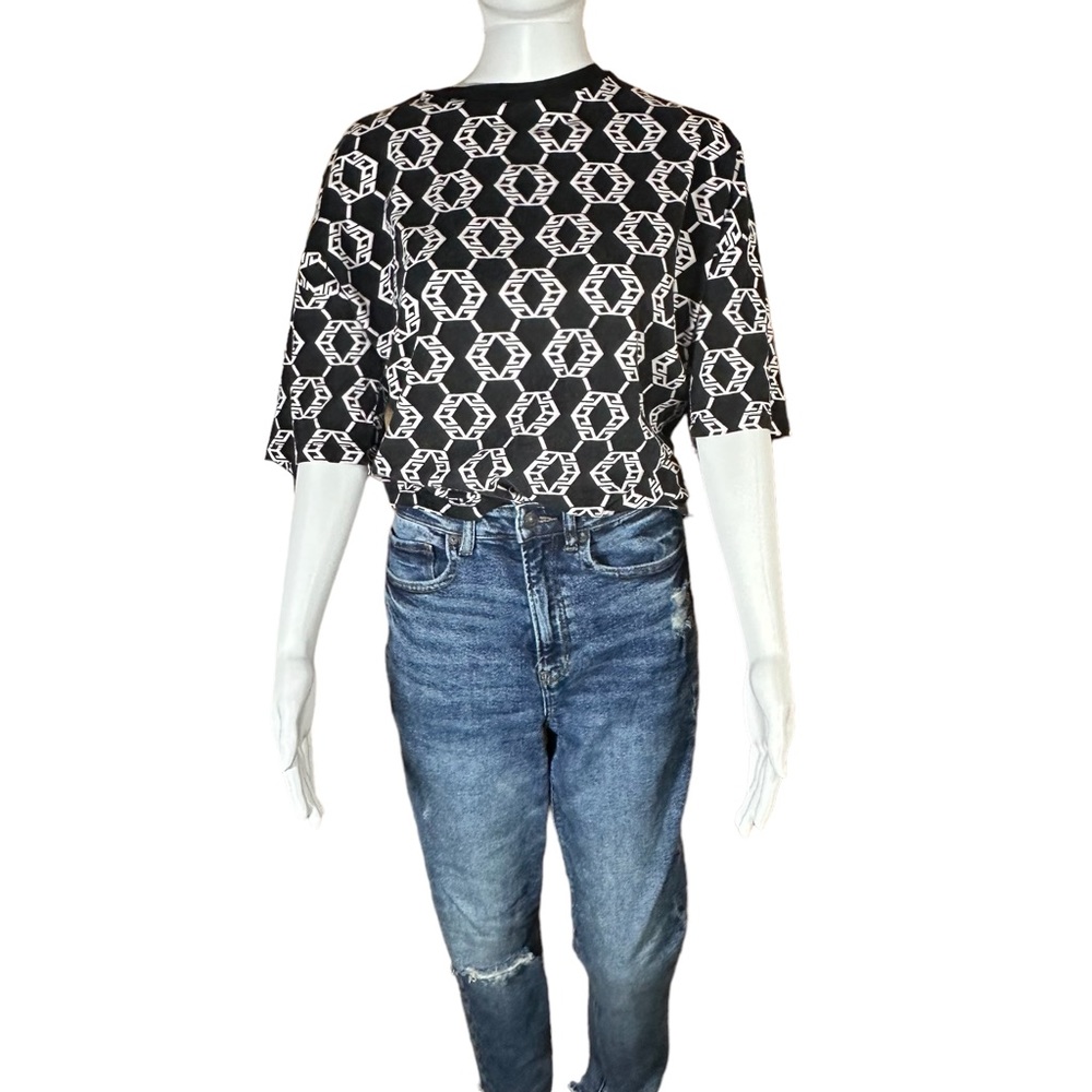 ASOS‎ Design Oversized T shirt in Monogram Print size 12